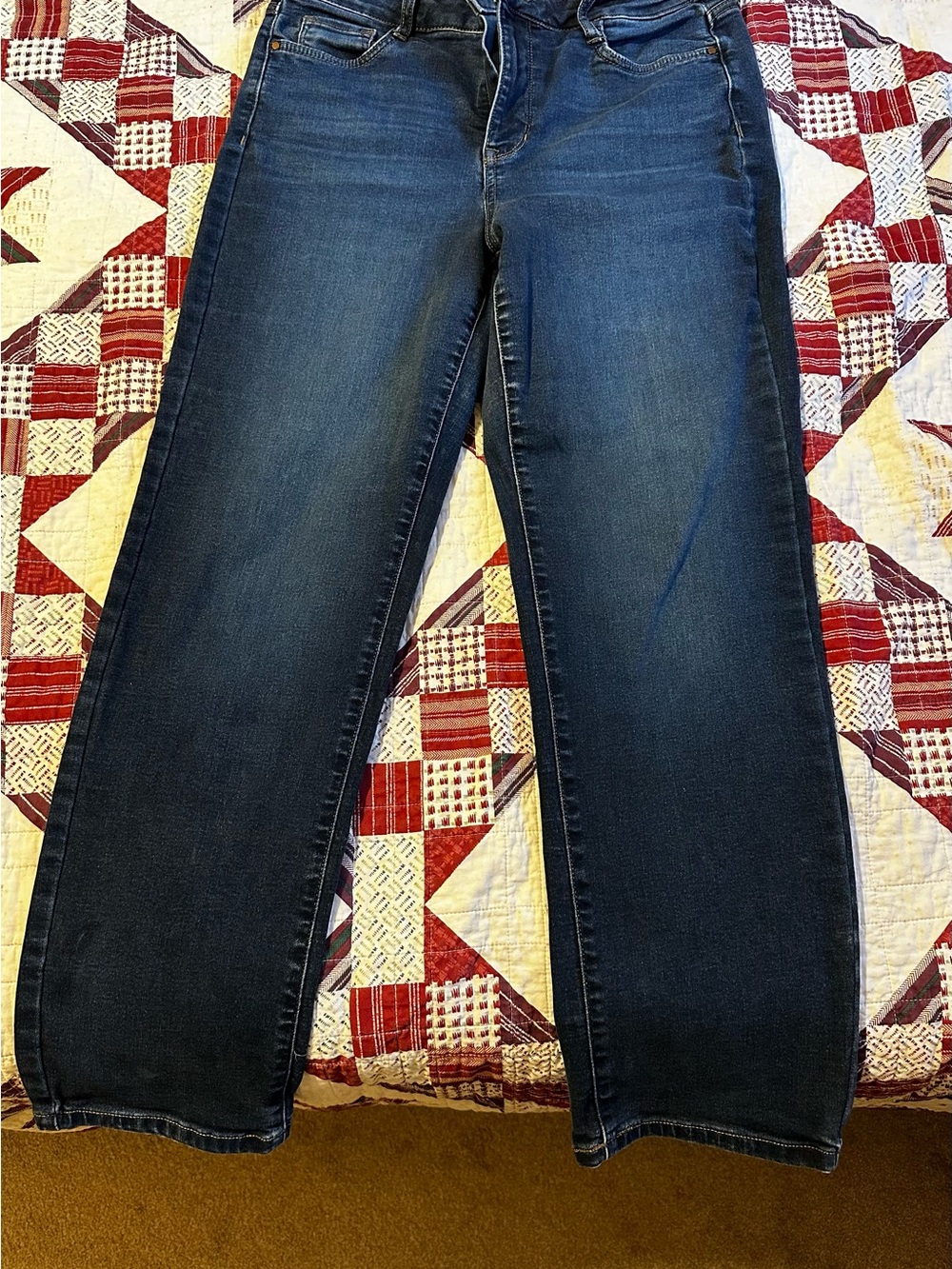 Nine West Dark Blue Straight Leg Jeans
